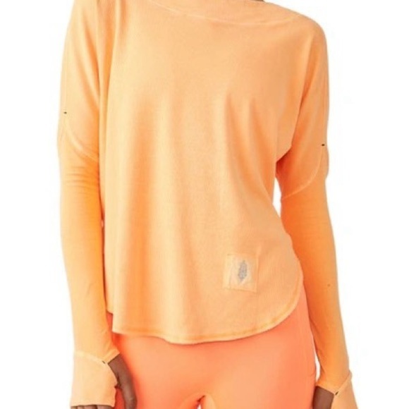 Free People Movement Simply Layer Open Back Top In Electric Orange Women's XS - Picture 1 of 7